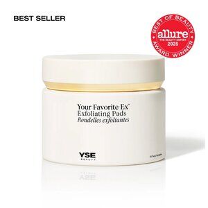 YSE Beauty "Your Favorite Ex" exfoliating pads 45 pads w/ jar + refill packs x2